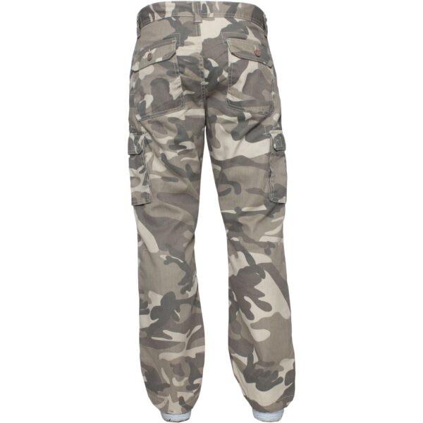 Kruze Mens Military Combat Work Trousers Camouflage Cargo Camo Army Casual Pants In Beige - Image 5