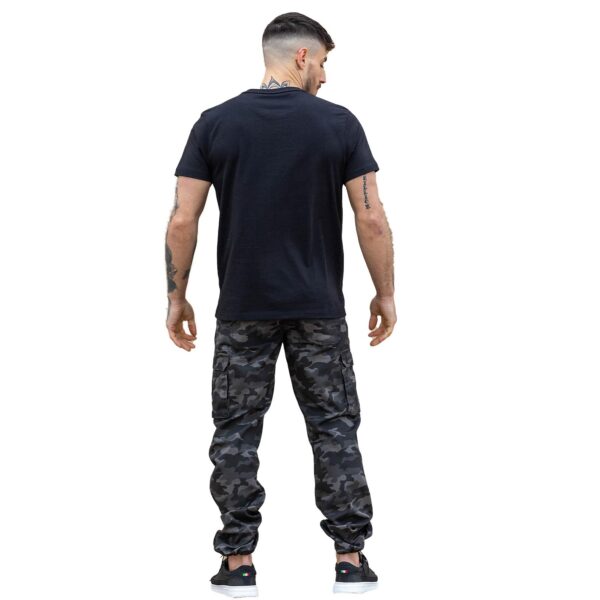 Kruze Mens Military Combat Work Trousers Camouflage Cargo Camo Army Casual Pants In Dark Grey - Image 8