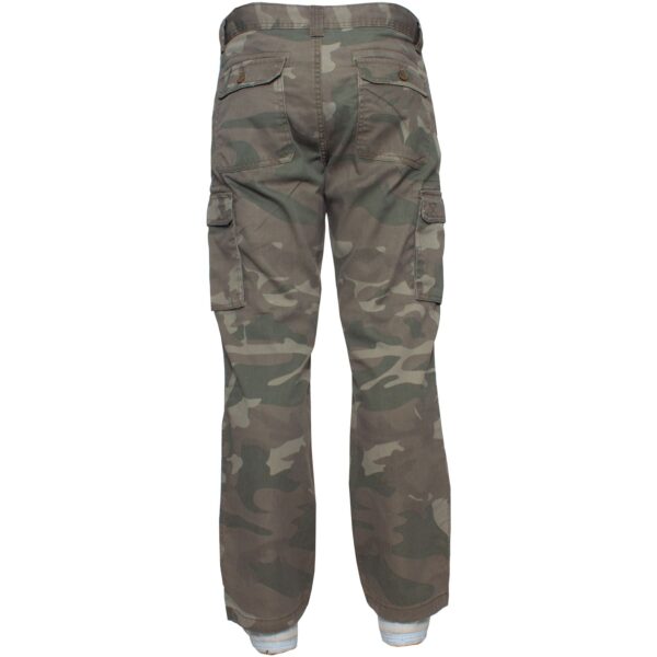 Kruze Mens Military Combat Work Trousers Camouflage Cargo Camo Army Casual Pants In Khaki - Image 4